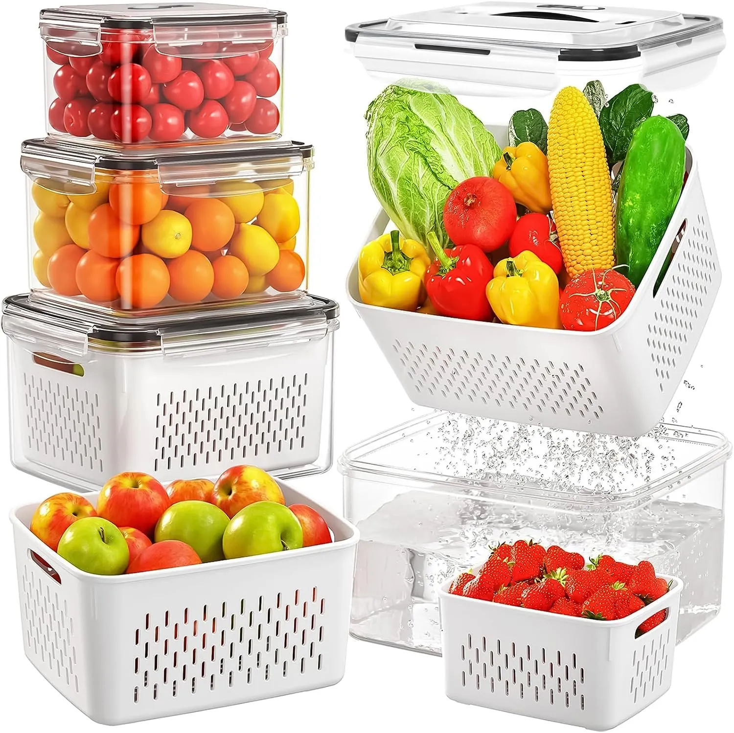 Kit 4 Organizadores Geladeira Armário Cozinha
