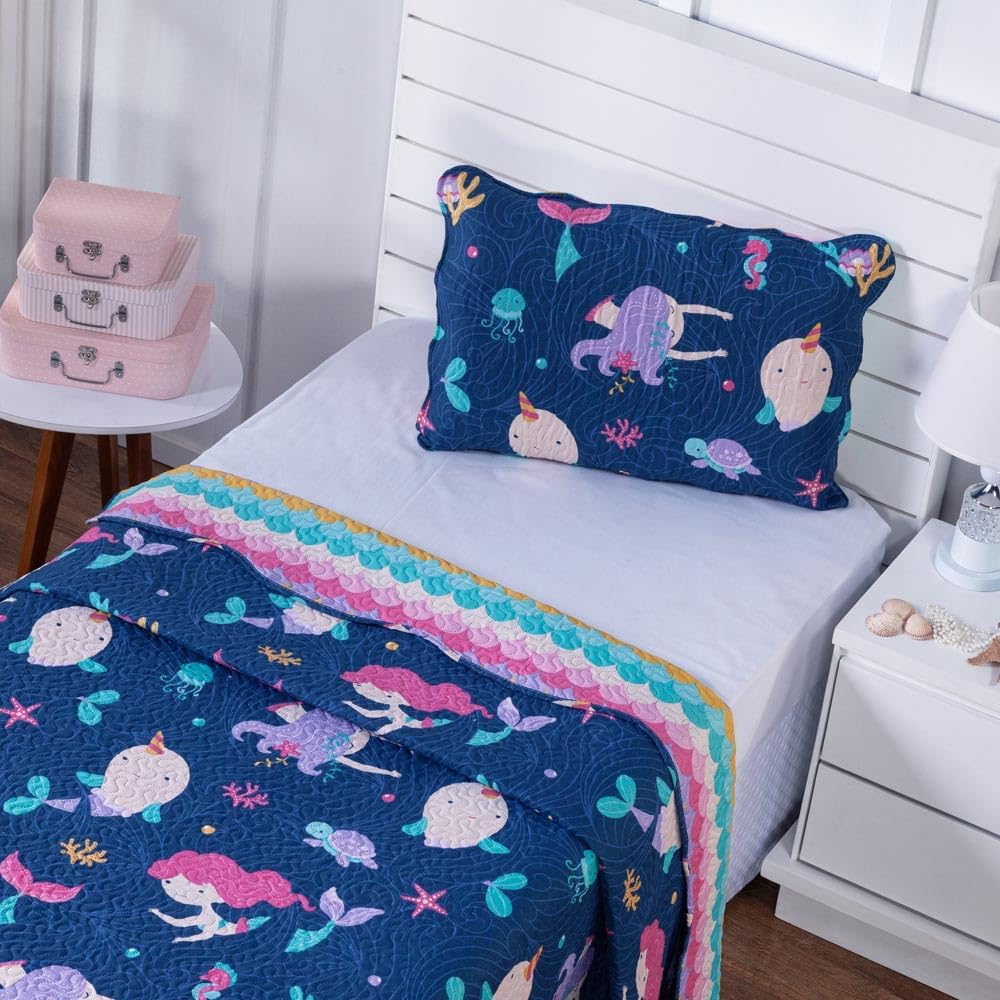 Kit Colcha Bouti Cobre Leito Solteiro Infantil Dupla Face Estampado