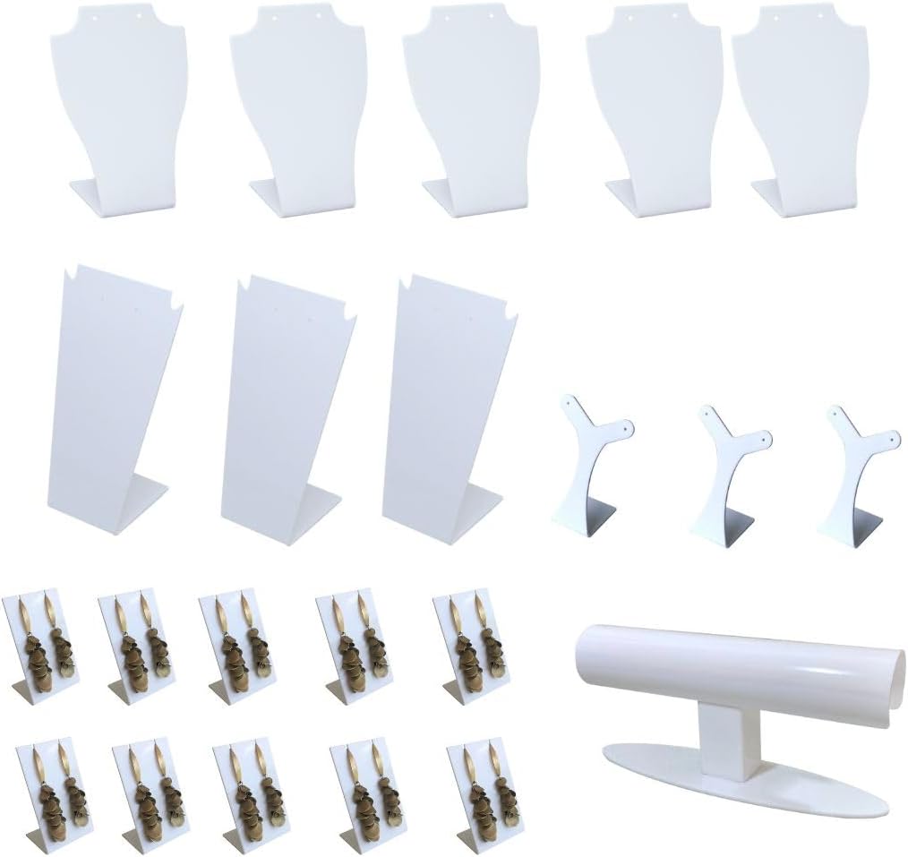 Kit expositores displays de joias colares brincos pulseiras e braceletes