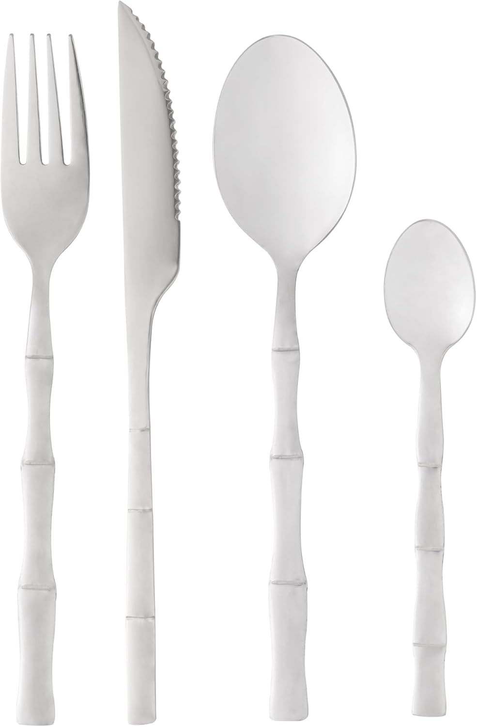 LYOR Faqueiro 16 Pecas de Aco Inox Bambu Elegant