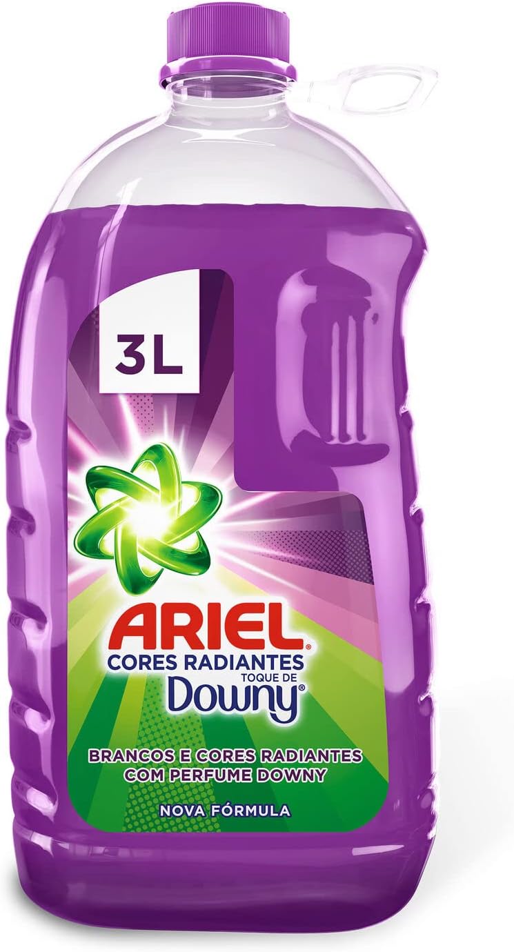 Lava Roupas Ariel Cores Radiantes Toque de Downy 3L