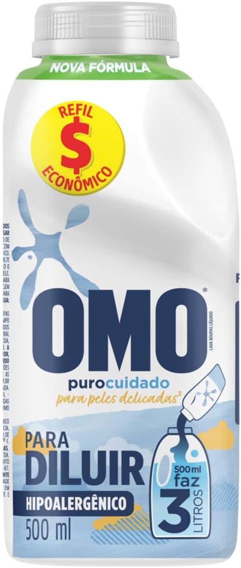 OMO Puro Cuidado Sabao Liquido Refil 500Ml