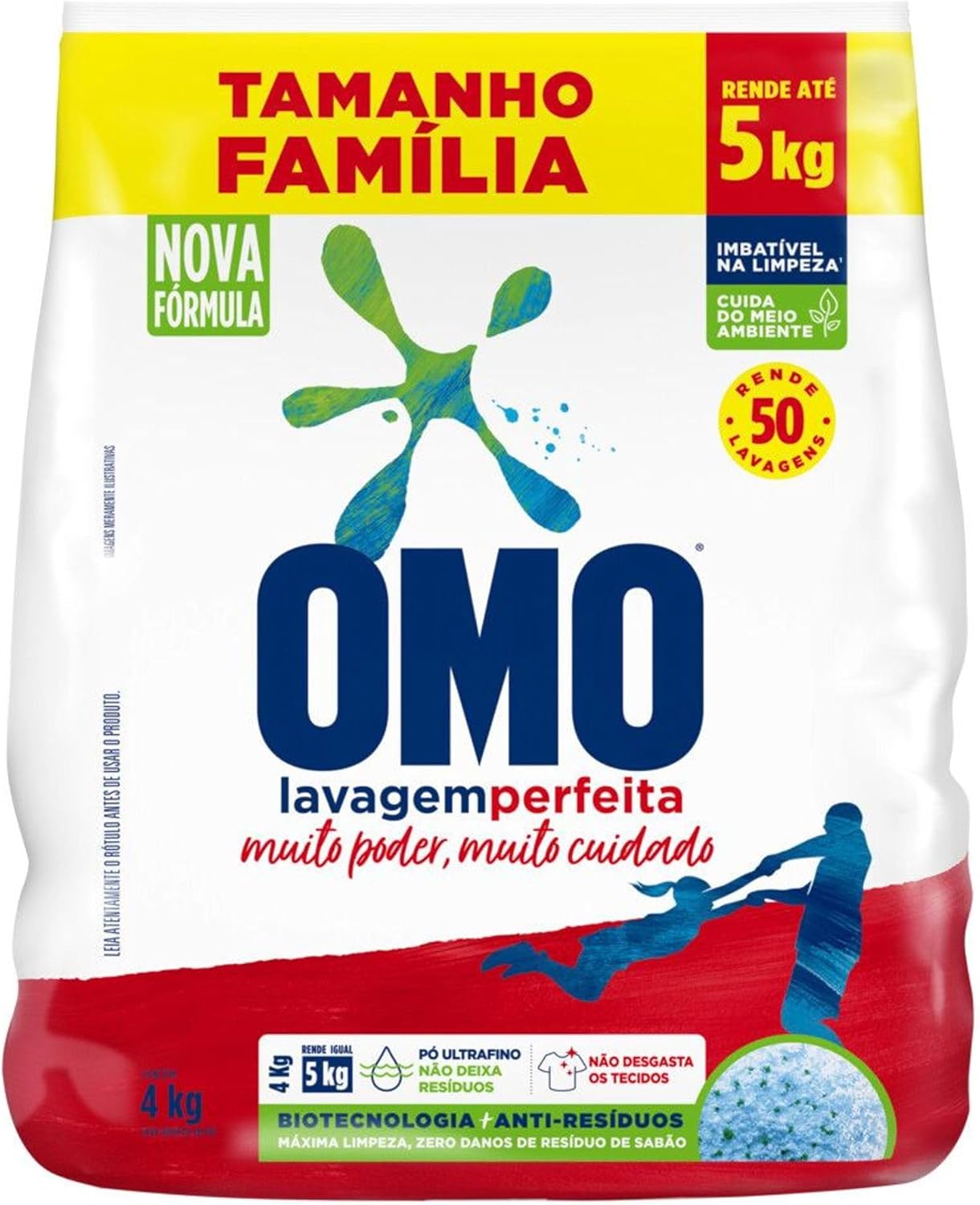 OMO Sabao Em Po Lavagem Perfeita Pacote Familia 4
