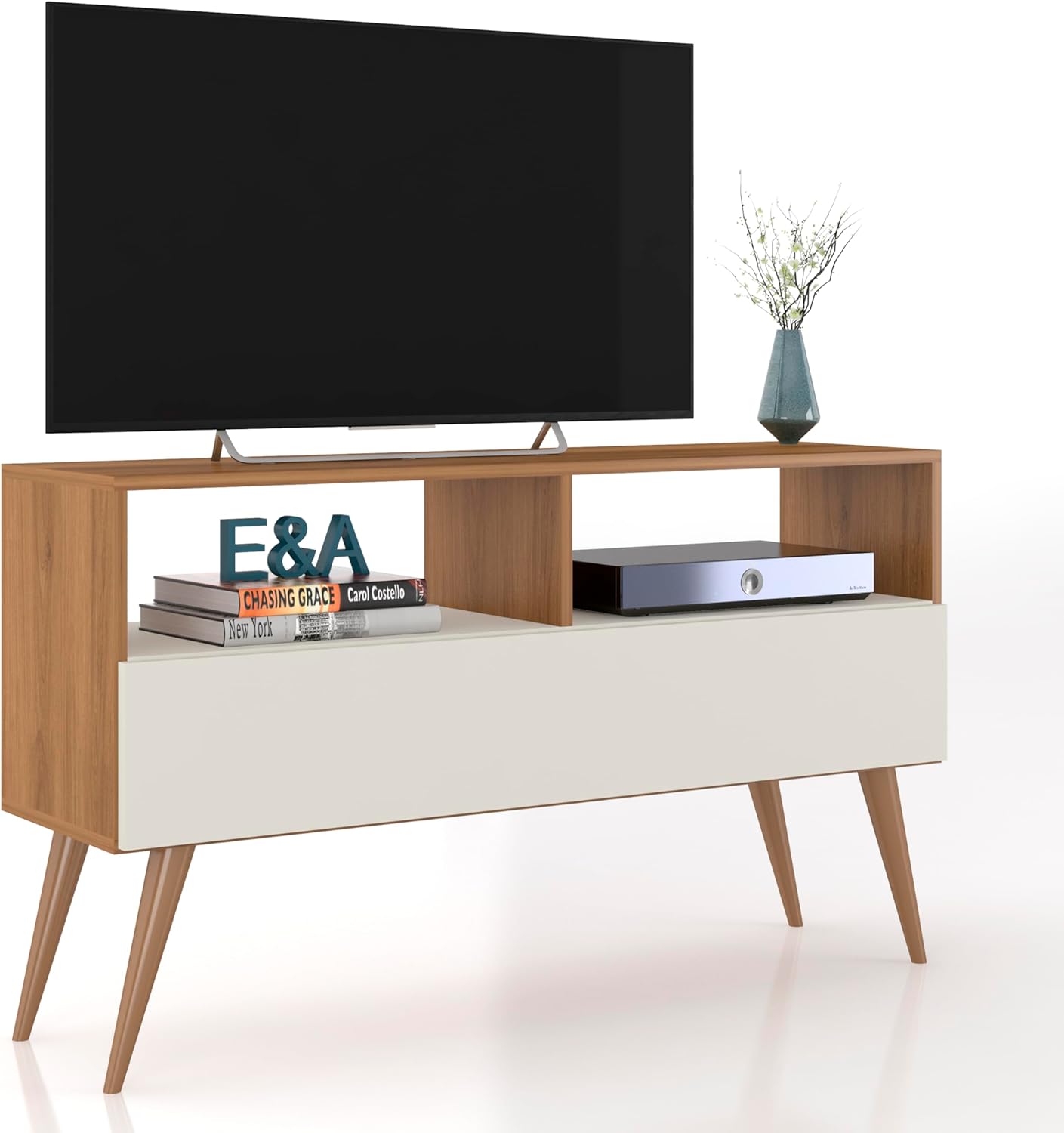 Rack Bancada Ea Tv 43 Pol Sala Com Pes Retro