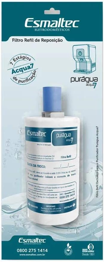 RefilFiltro para Purificador de Agua Puragua Acqua7 Esmaltec
