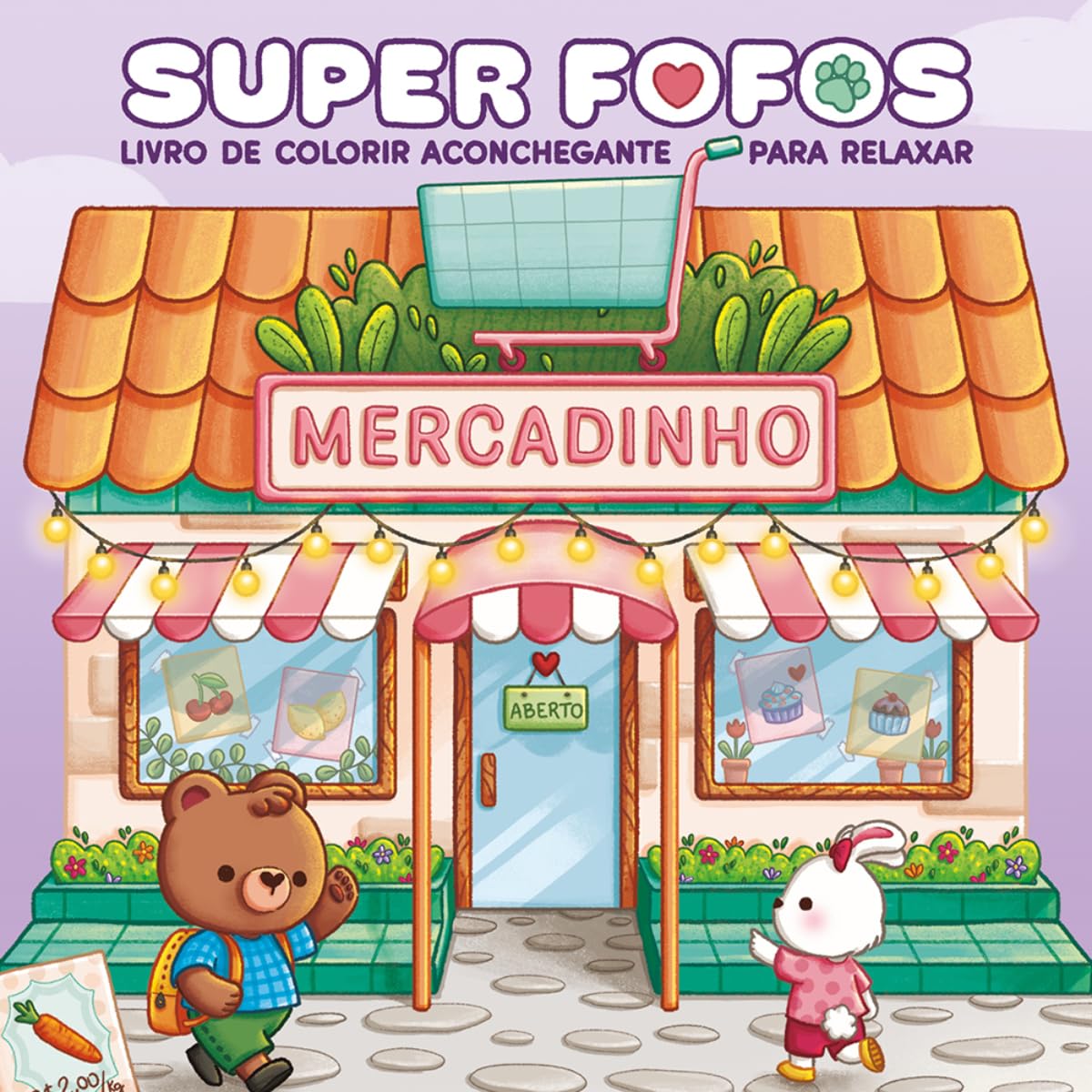 SUPER FOFOS Livro de colorir adulto CUTE COMFY –