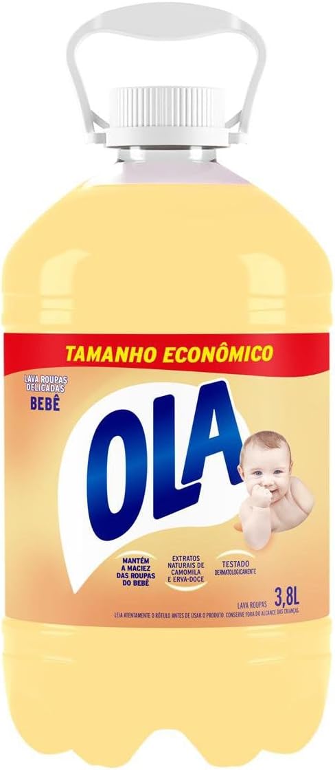 Sabao Liquido Ola Bebe para Roupas Finas e Delicadas 38l