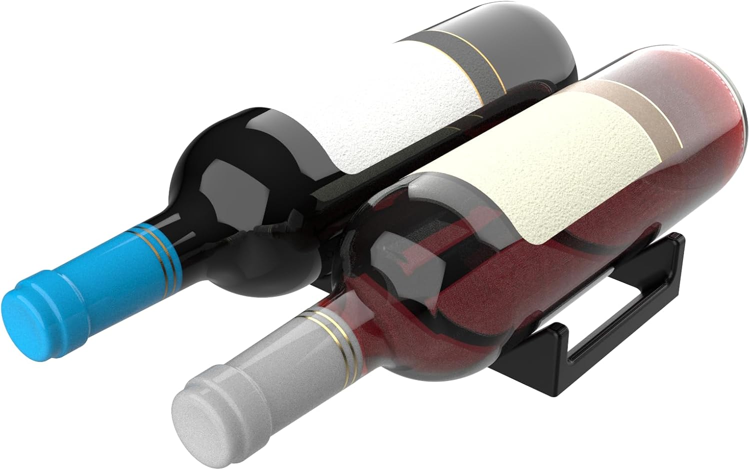 Suporte Expositor De Mesa Para 2 Garrafas De Vinho Deitadas