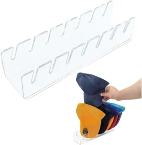 Suporte Organizador de Bonés em Acrilico Transparente Para até 7 Bones
