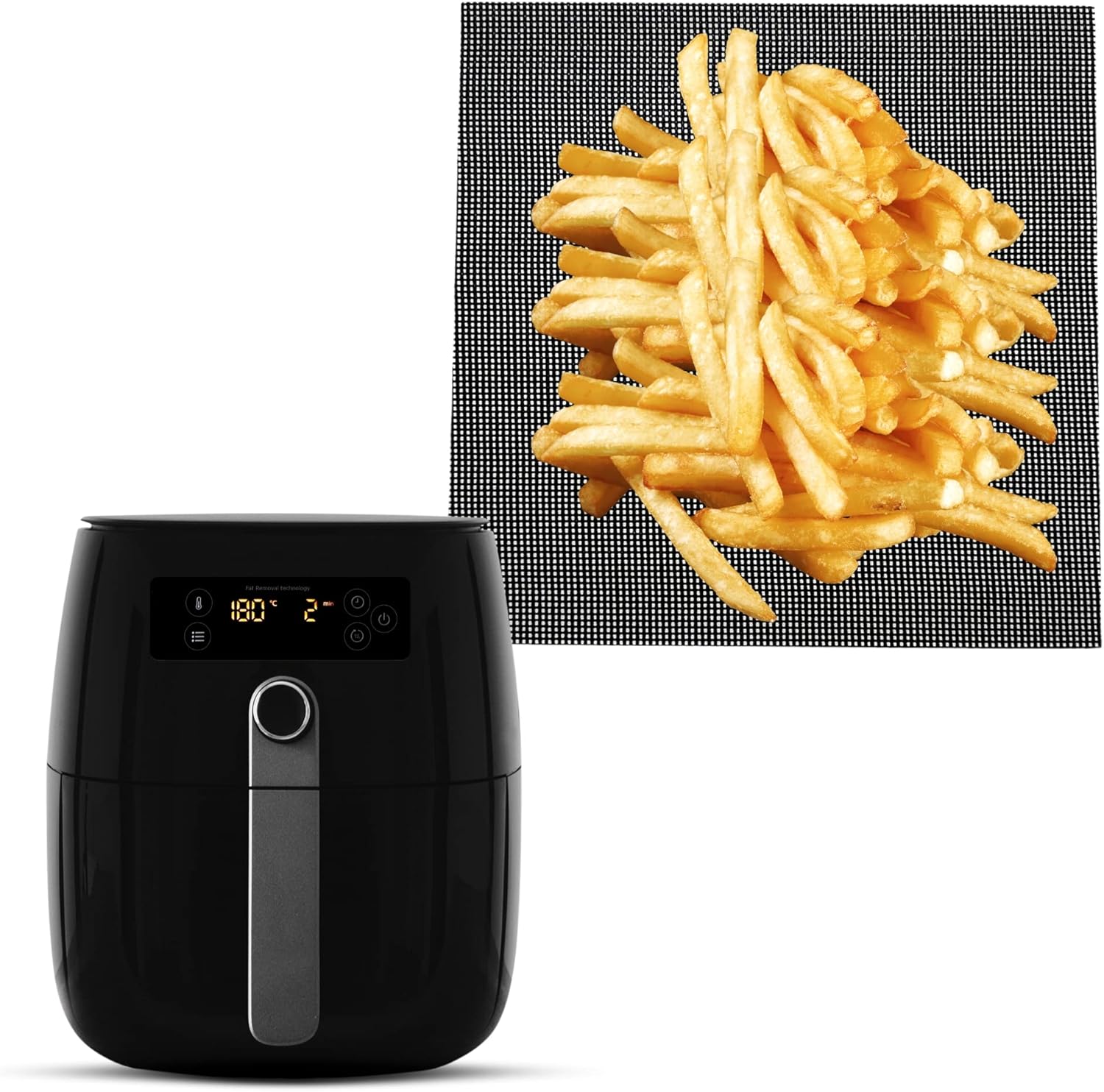 Tapete Manta Grill Silicone Airfryer ou Churrasqueira Quadrado 215cm