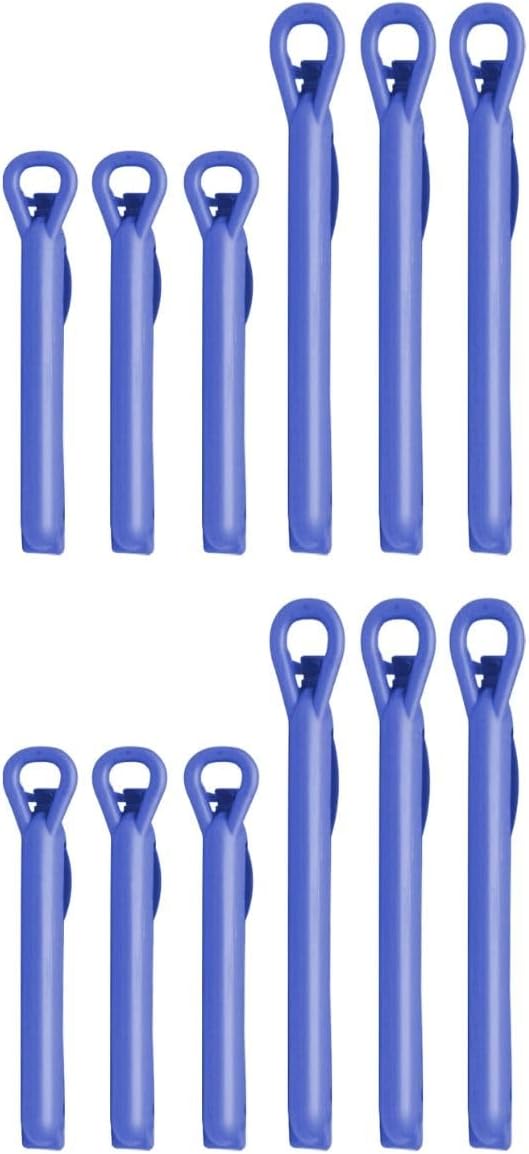 kit 12 Prendedor Para Fechar Embalagens De Plastico Presilha Lacre