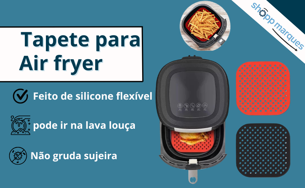 tapete de silicone para air fryer