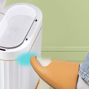 Lixeira 7 litros automática com bateria recarregável e sensor inteligente de aproximação para abrir