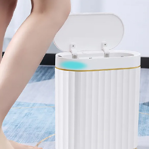 Lixeira 7 litros automática com bateria recarregável e sensor inteligente de aproximação para abrir