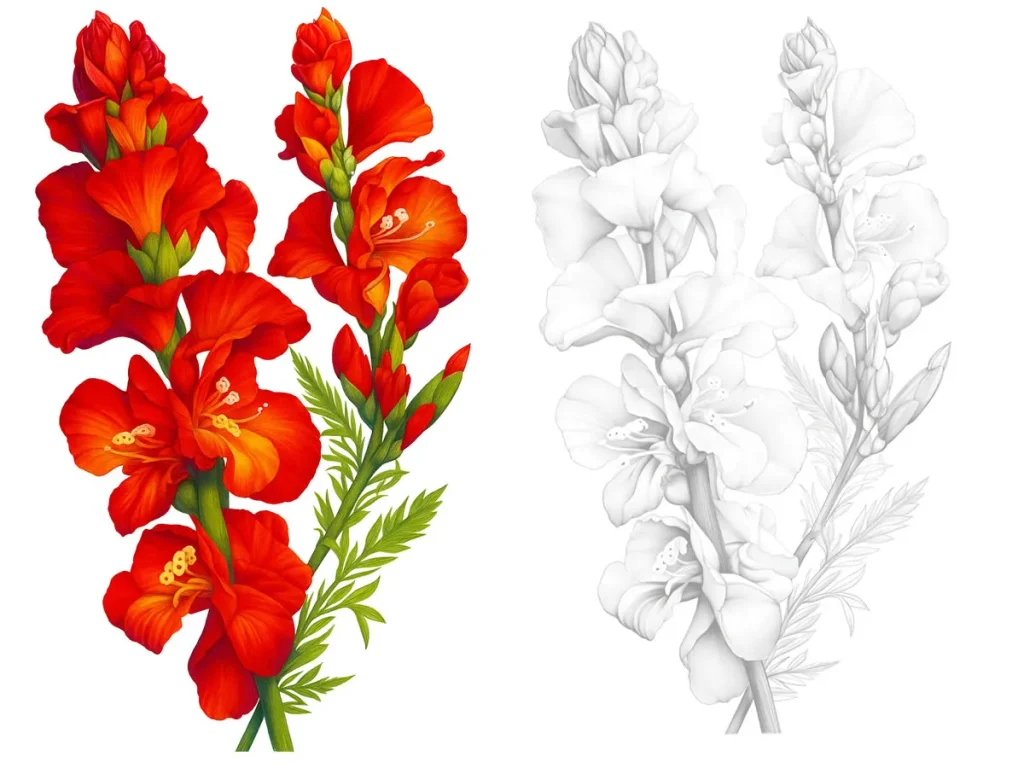 50 Imagens de Flores Botânicas para Colorir - 1ª Edição