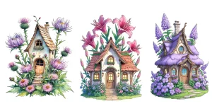 50 imagens para colorir tema Casa de Fadas