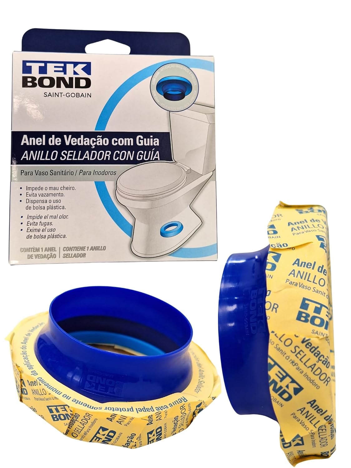 Anel De Vedacao Para Vaso Sanitario Com Guia Fixacao Tekbond