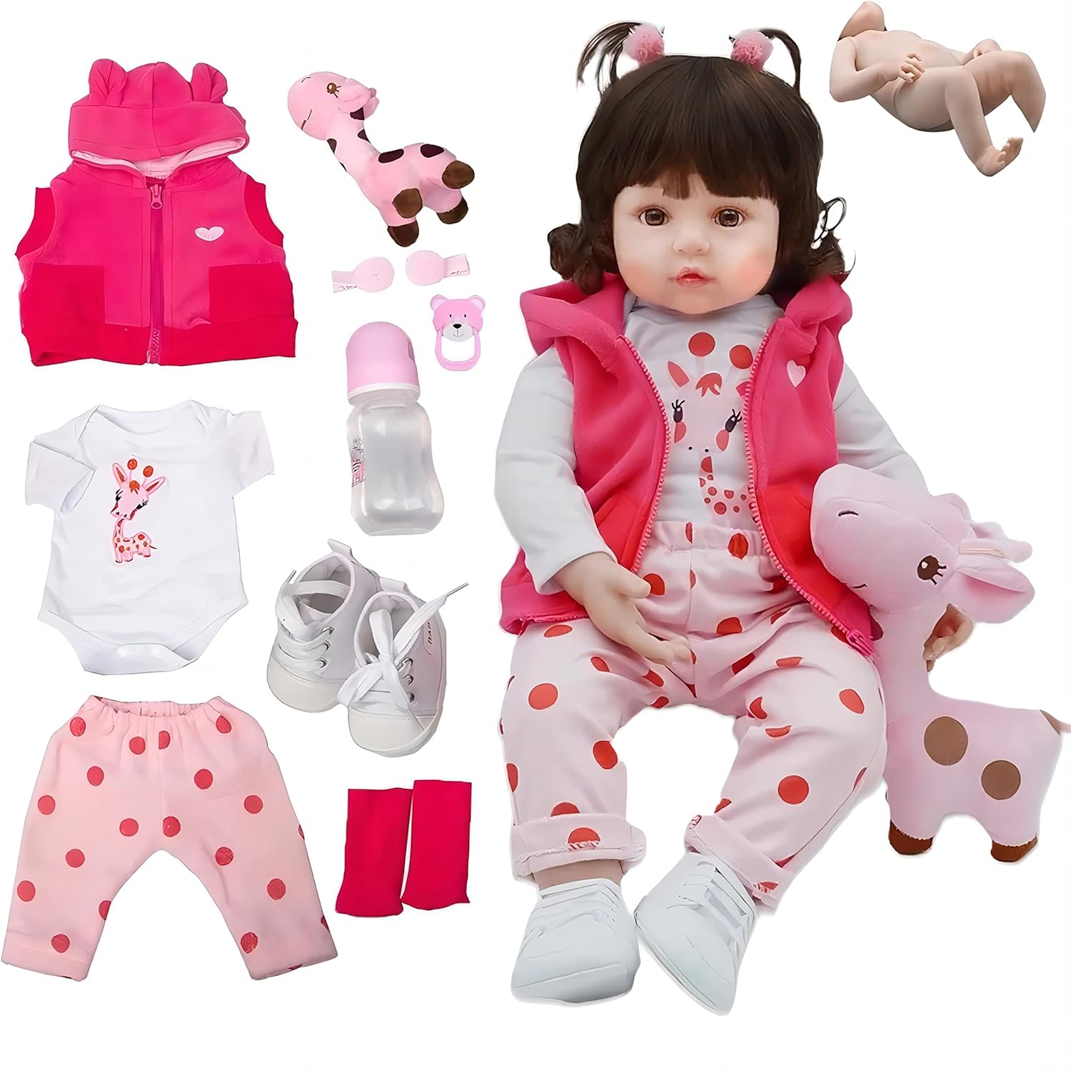 Boneca Bebe reborn menina 100 silicone pode dar banho crianca
