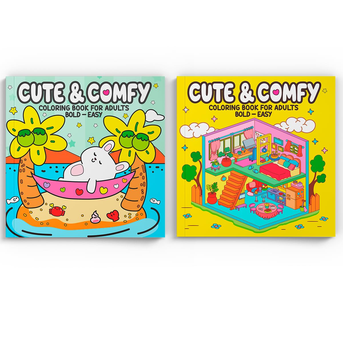 Colecao Cute Comfy Coloring Book for Adults Bold