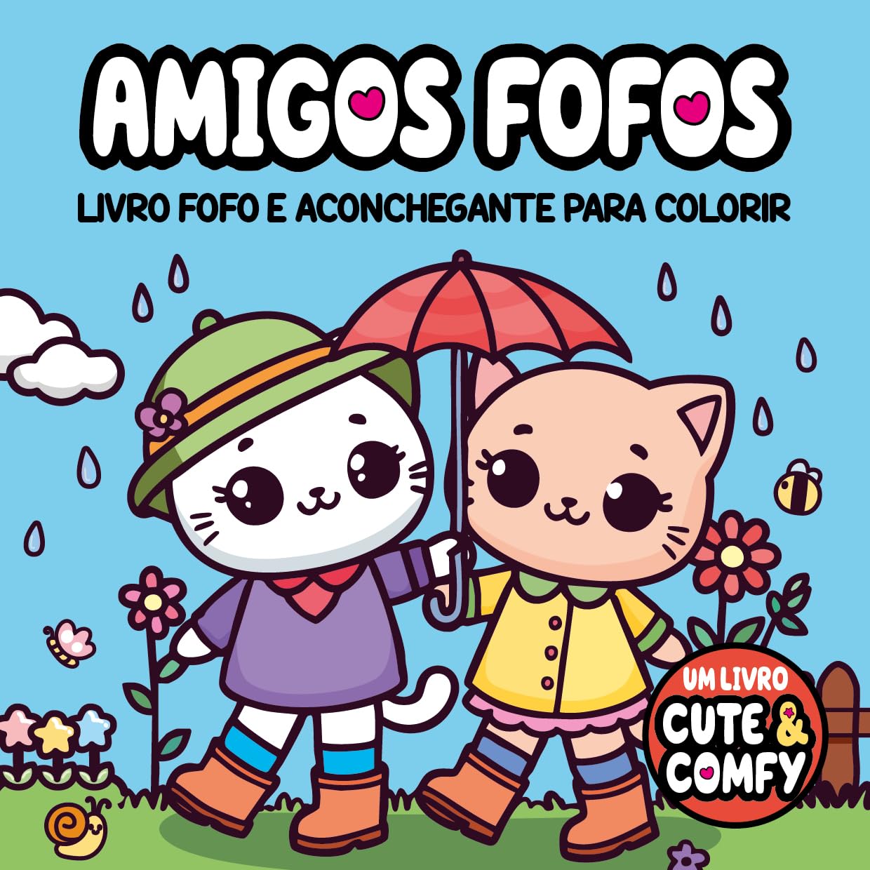 Cute Comfy Amigos Fofos Livros de Colorir