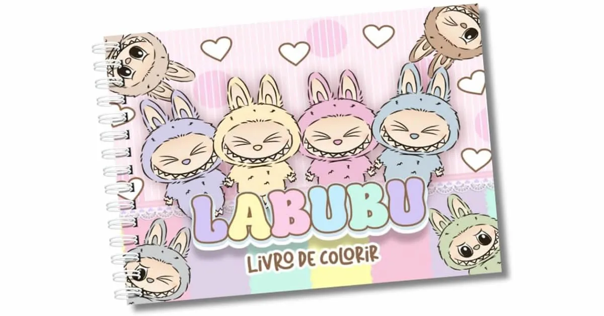 Descubra o livro de colorir Labubu que está conquistando crianças e adultos