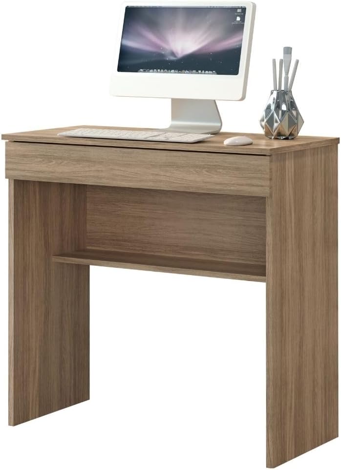Escrivaninha Mesa Para Escritorio Multiuso 1 Prateleira 1 Gaveta Mia