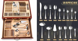 Finalmente o faqueiro 84 peças que resolve todos os problemas da sua mesa