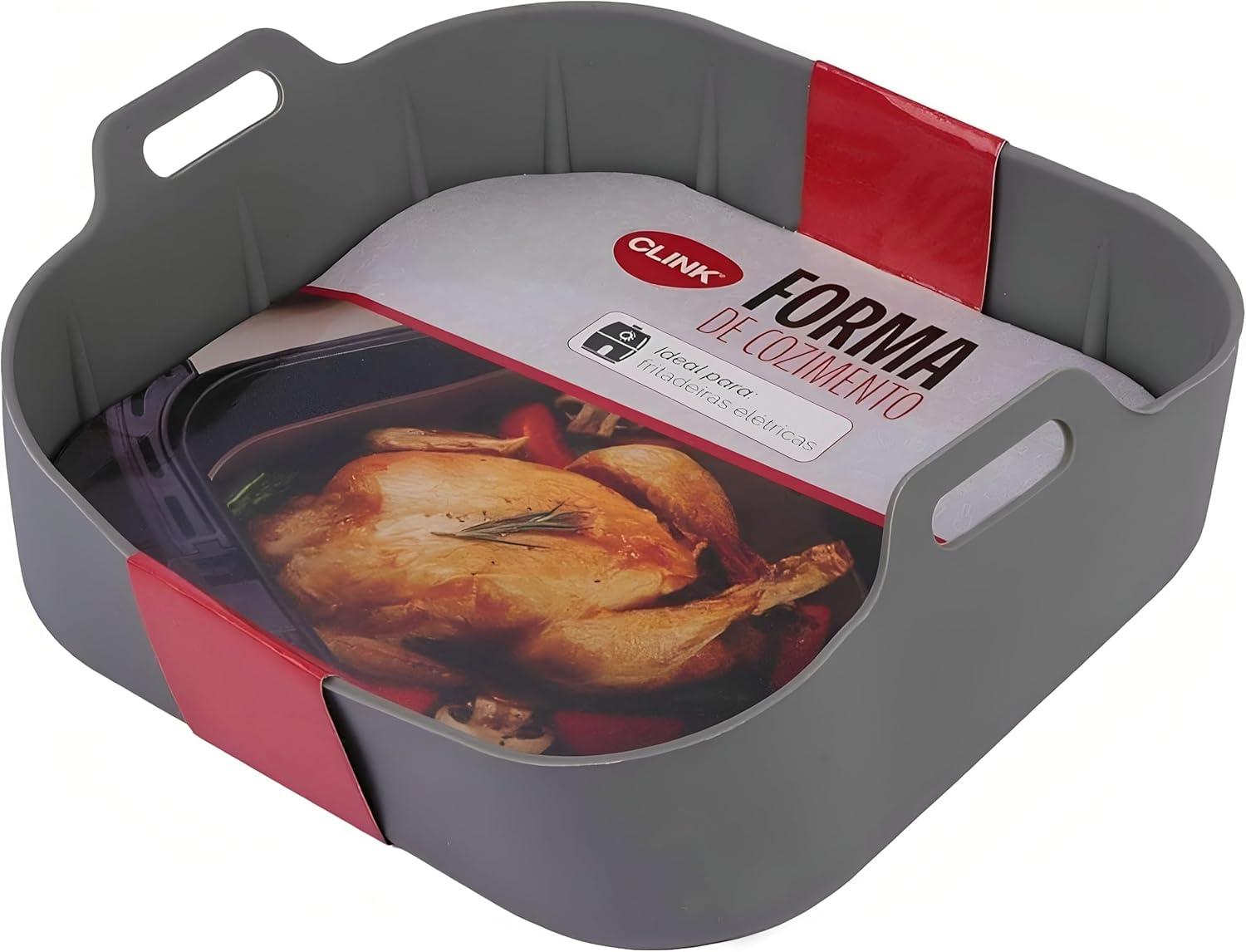 Forma de Silicone Quadrada para Fritadeira Air Fryer