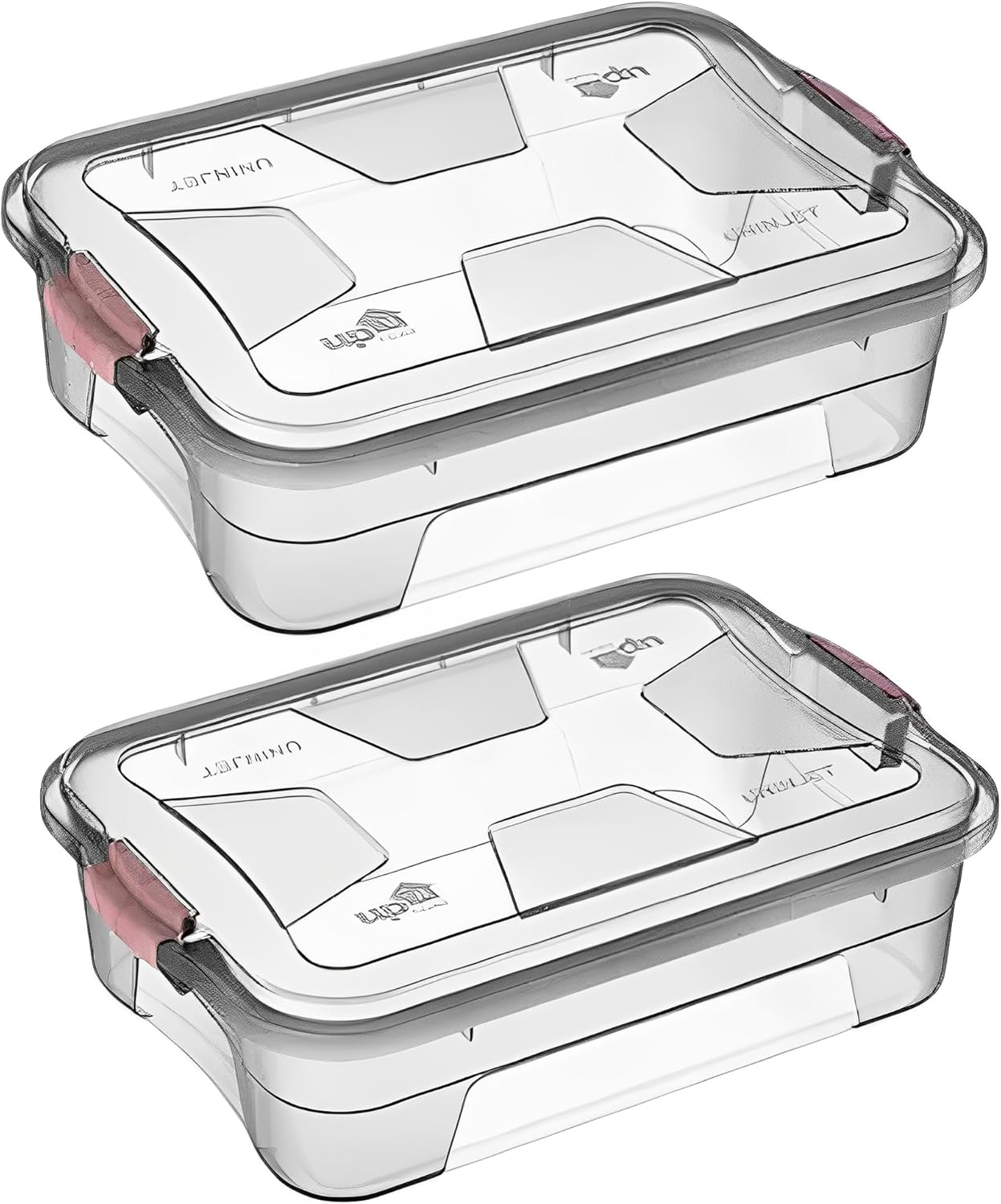 Kit 2 Caixas Organizadoras Plasticas Transparentes com Tampa –