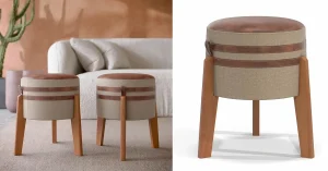 Kit 2 puff banquinho Thor a dupla perfeita para transformar sua decoração