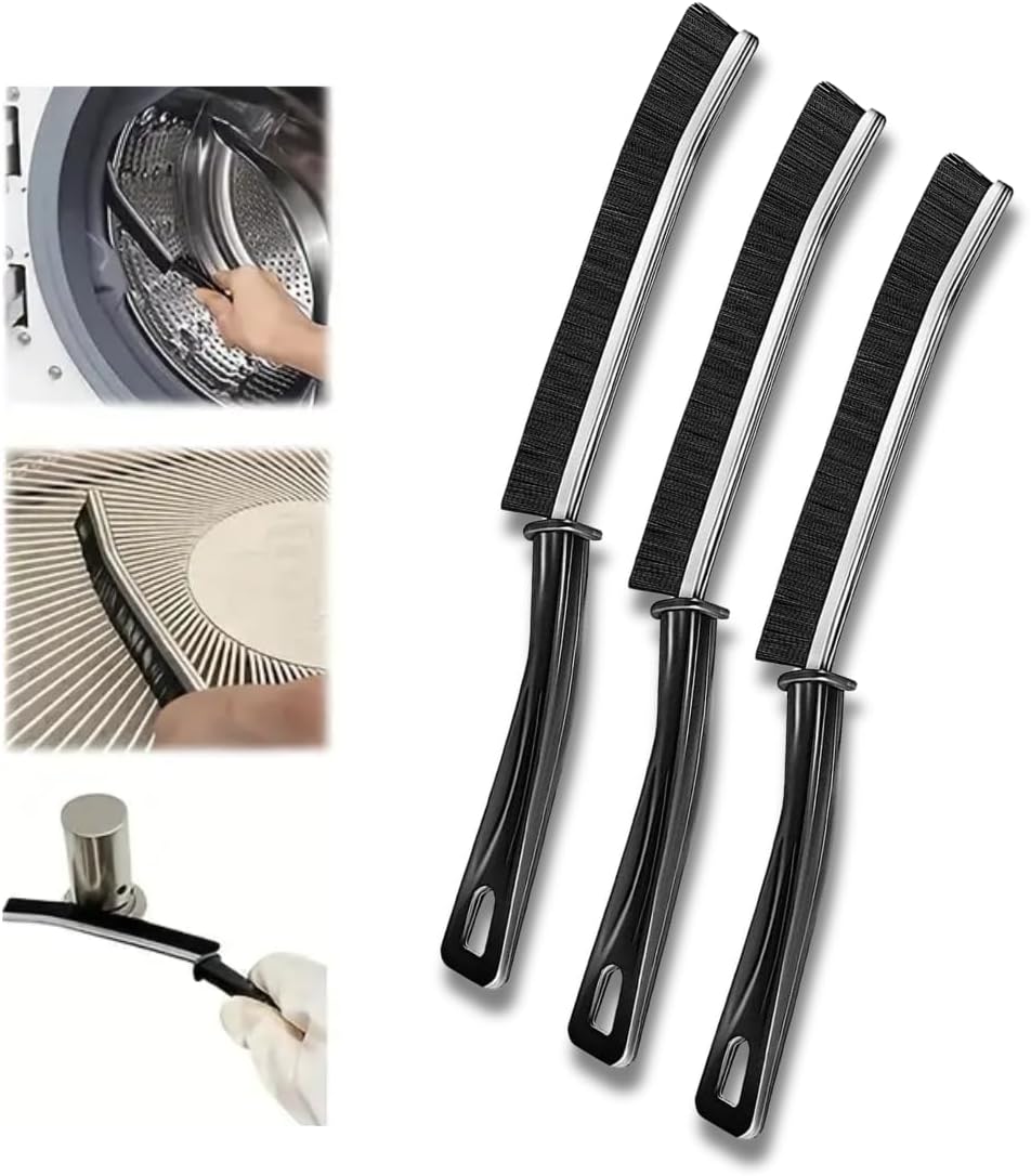 Kit 3 Escovas Multiuso para Cantos Mortos Limpeza de Fendas