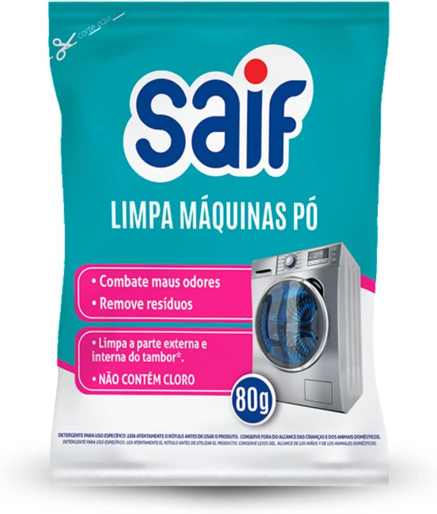 Limpa Maquinas De Lavar Em Po Saif 80G Saif Higienizador