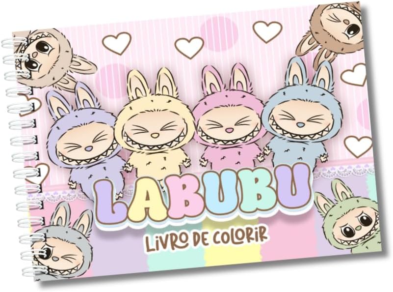 Livro de Colorir Labubu para colorir presente criativo Capa Dura
