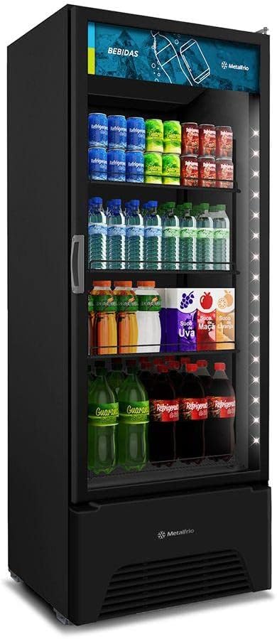 Refrigerador Expositor Vertical Metalfrio All Black Optima 577 Litros Vb52ah