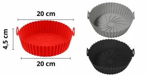 Review completo do kit 2 formas silicone air fryer