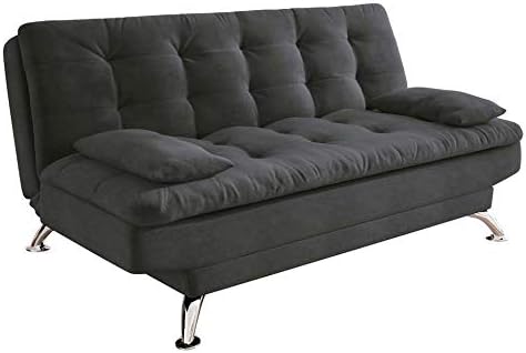 Sofa Cama 3 Lugares Casal Premium Suede Cinza