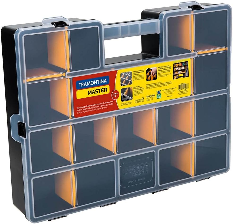 Tramontina Organizador Plastico com compartimentos Maleta organizadora Plastica 17
