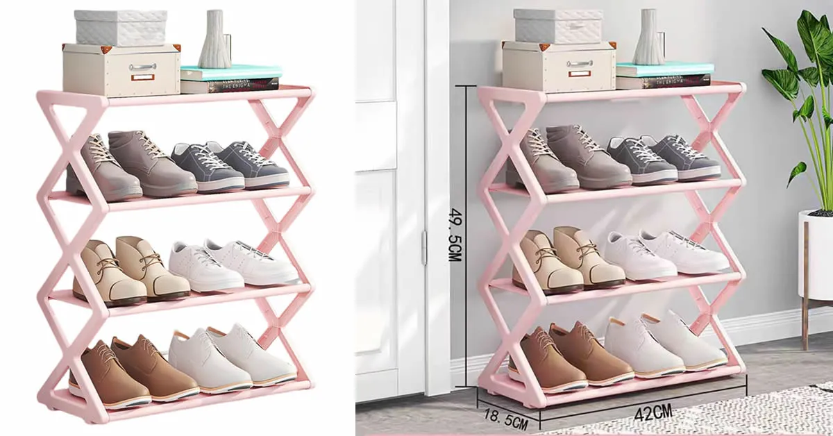 Veja como esta sapateira organizadora 4 andares resolve o caos dos sapatos