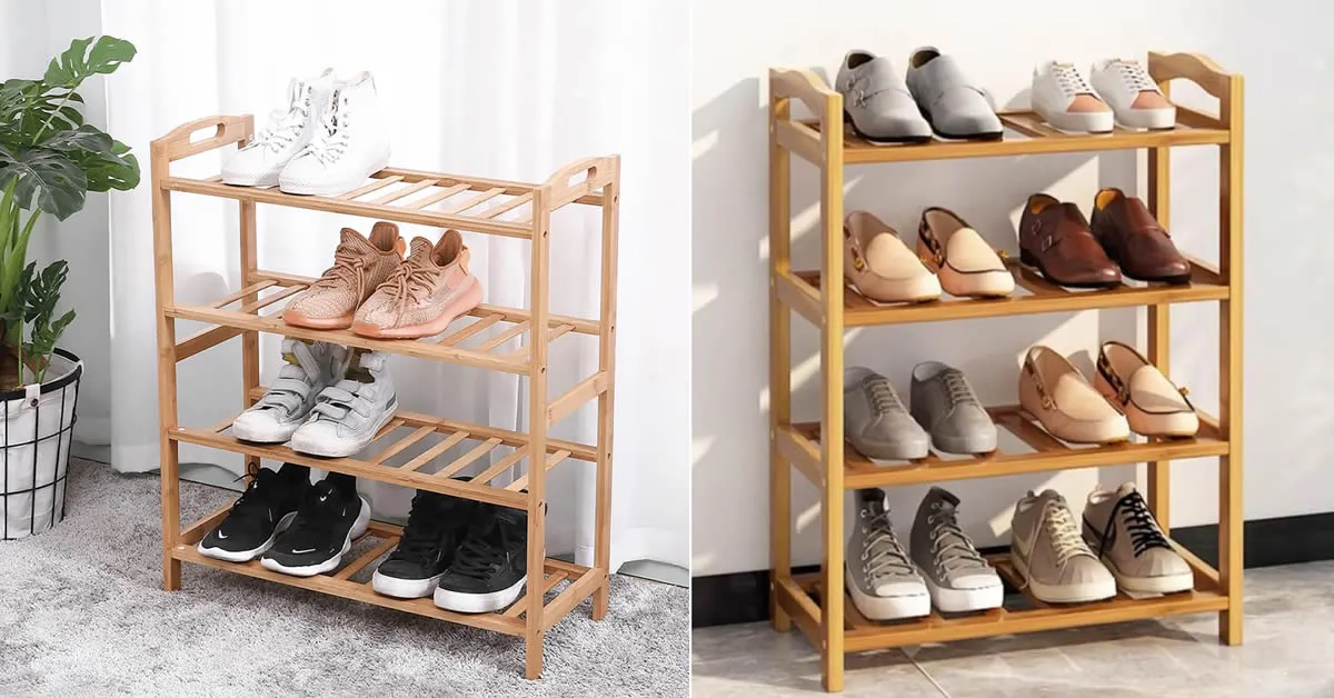 Veja como organizar sapatos de forma sustentável com bambu