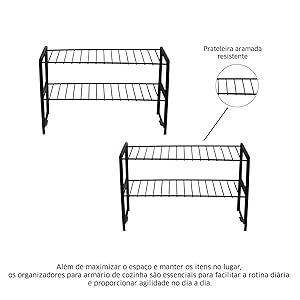 Combo com 2 Racks organizador de objetos grande
