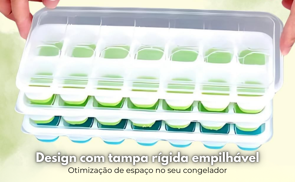 forma de gelo de silicone com tampa 4 unidades forminha para gelo desenforma facil
