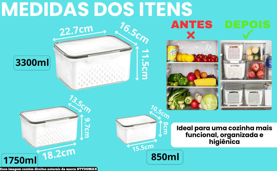 ORGANIZADOR DE GELADEIRA
