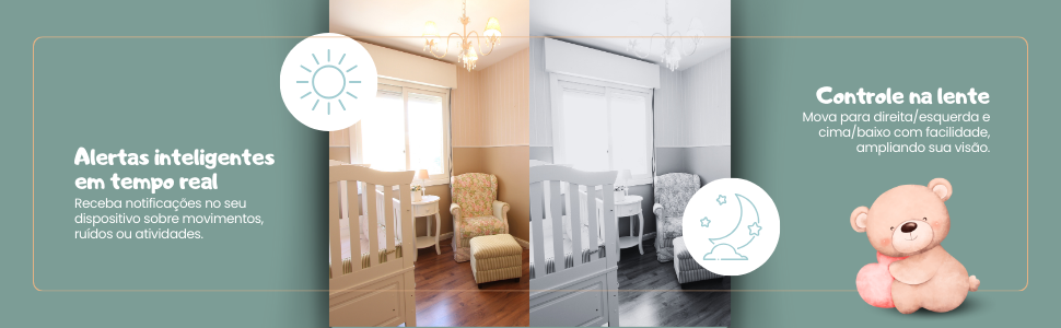 câmera monitoramento, babá eletrônica, câmera de segurança, monitorar bebê, alerta inteligente