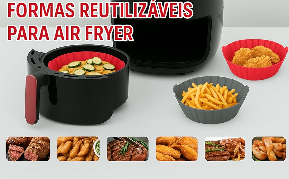 formas de silicone, air fryer, formas, silicone