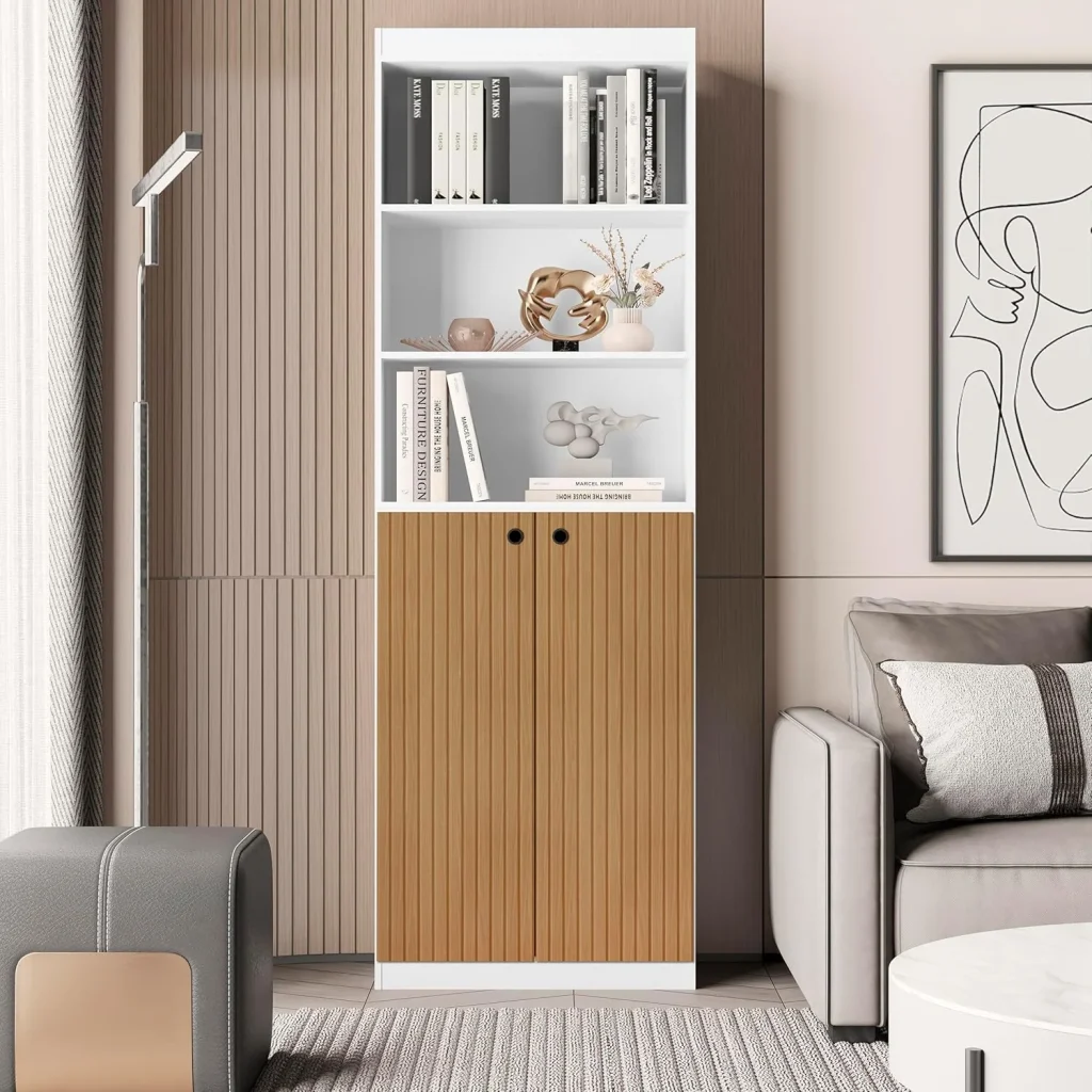 1755856876_Estante-Livreiro-Com-5-Prateleiras-e-2-Portas-Gold-Luxo