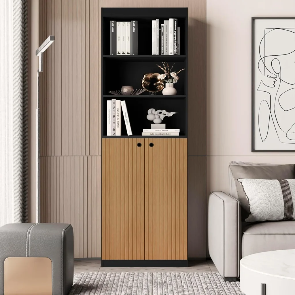 1755943239_Organizador-Livreiro-Para-Sala-Escritorio-05-Prateleiras-02-Portas-PretoRipado