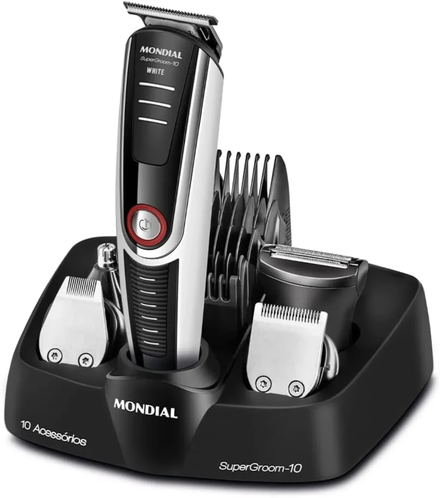 1762333257_Aparador-de-Pelos-Mondial-Super-Groom-10-PretoBranco-Bivolt