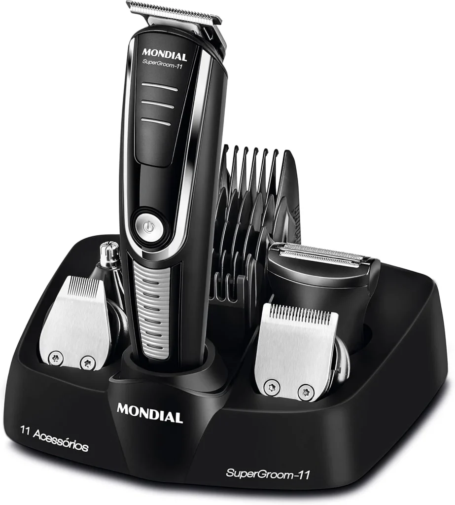 1762506085_Aparador-de-Pelos-Super-Groom-11-Mondial-PretoPrata-5W-Bivolt